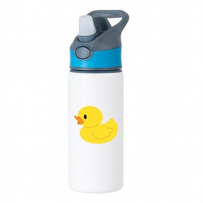 Hacebo® - Badeendjes waterfles met rietje blauw - Bad eend - Dieren liefhebbers - Dieren - speelgoed - eenden - water fles - 650ML