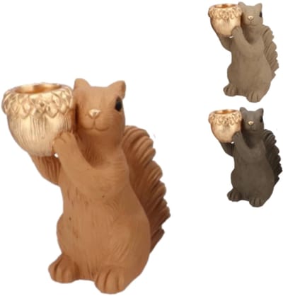 Schaal Jingle Eekhoorn Staand 16 cm 3 Assortiment