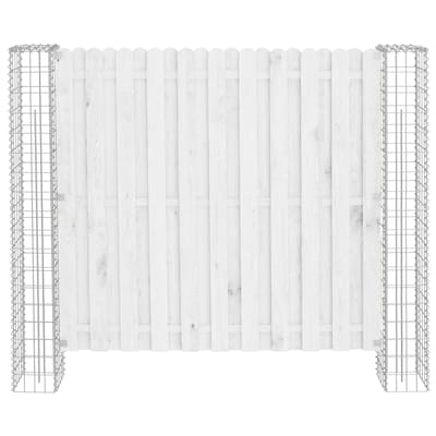 vidaXL - Hekpaal. - 2 - st - 20 - x - 20 - x - 190 - cm - Metaal - Zilver