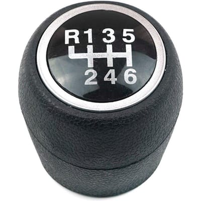BSP985 Auto 6-versnellingen Handgeschakelde Versnellingspook Pookknop Styling Kop Chroom Zwart 55348538 voor Fiat Linea 1.6 Multijet