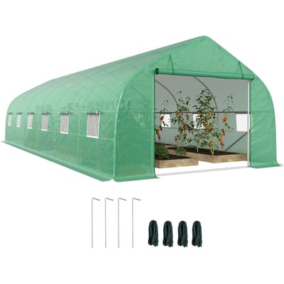 Outsunny-Tunnelkas-PE-8x3x2m-Groente