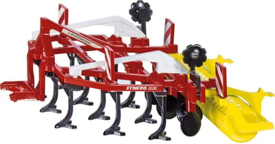 SIKU 2067, Pöttinger Synkro Grubber, Cultivator, schaal 1:32, metaal/kunststof, rood