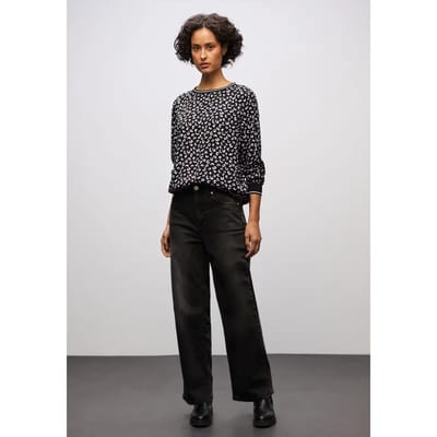 Bedrukte blouse met tape details