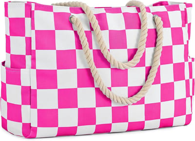 Ruime Dames Strandtas met Rits, Waterdichte Shopper voor Strand, Sauna en Bad, XXL Formaat