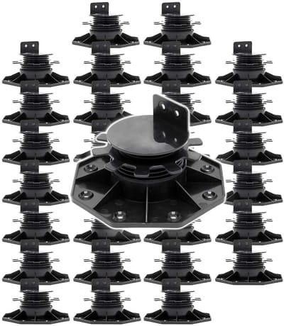 Set van 30 verstelbare tegeldragers en onderbouw poten voor terras en schuur (33-64 mm)