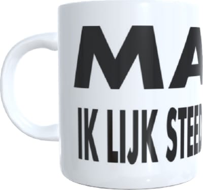 Koffie beker - thee mok - tekst - quote - ik lijk steeds meer op jou - geschenk - papa - mama