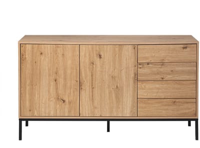 CALICOSY - Buffet met 2 deuren en 4 lades L140 cm - LENNY