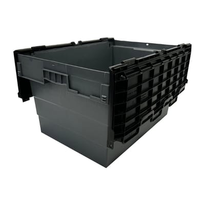Vogue Kunststof Transportopbergkrat met Vast Deksel 600x400x320mm - DX995