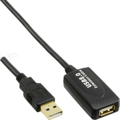 InLine actieve USB naar USB verlengkabel - USB2.0 - tot 0,5A - 15 meter