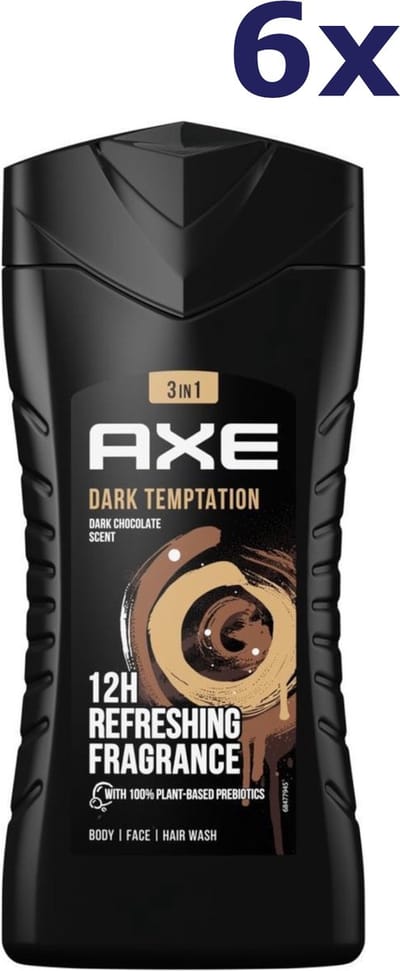 6x Axe Douchegel Dark Temptation 250 ml 5 in 1