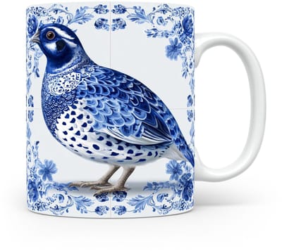 Mok Kwartel Beker voor koffie of tas voor thee, cadeau voor dierenliefhebbers, moeder, vader, collega, vriend, vriendin, kantoor, opa, oma, hond, kerst, sinterklaas, verjaardag