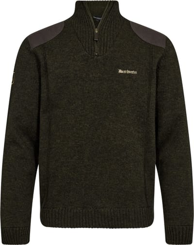 Deerhunter Finley Trui met Ritskraag scandinavische trui Wintertrui Ridgewood Melange Maat M