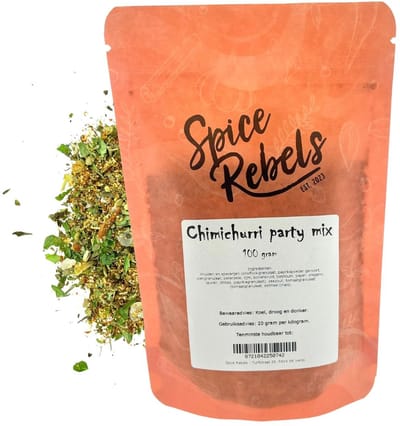 Spice Rebels - Chimichurri party mix - zak 100 gram - chimichurri kruiden