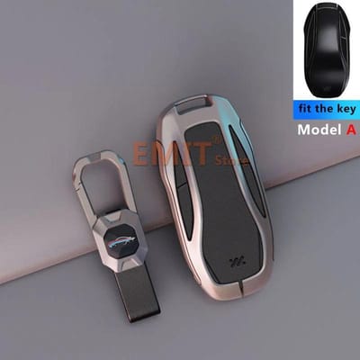 Étui Clé NFC en Alliage de Zinc et Cuir pour Im Ls6 Max Ls7 Pro L7 Dynamic Housse de Protection pour Télécommande de Voiture Porte-clés Accessoires gray