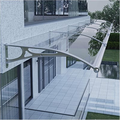 Buitendeur Luifel - Regenkap Huis - Bescherming Buiten - Sterke Lichtdoorlatendheid - 100x100 cm - Transparant