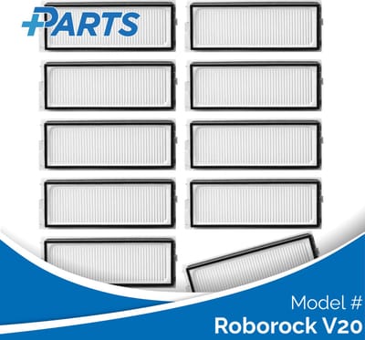 Roborock V20 Filters (10 Stuks, Plus.Parts® alternatief voor 8.02.0341)