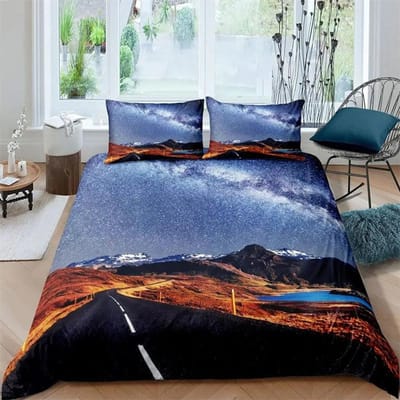 Highway Dekbedovertrek Set Tornado Bliksem Beddengoed Set Ramp Queen King 2/3 Stuks Polyester Dekbedovertrek voor Volwassenen Jongens Tieners 135X200cm-2pcs gray