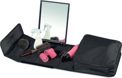 Kapperskoffer - Draagbare Werkstation - Thuis Kappers - Ingebouwde Spiegel - Nylon