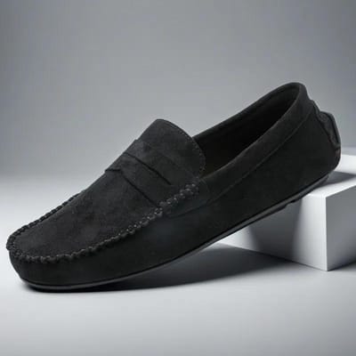 Designer Leren Casual Schoenen voor Heren Hoge Kwaliteit Mode Comfortabele Heren Loafers Flats Grote Maat Rijschoenen 47 black