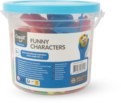Creall Funny Characters - vormen om klei figuurtjes mee te maken - grappige lichaamsdelen zoals handen, voeten, ogen, neus - zelf grappige figuurtjes van klei maken