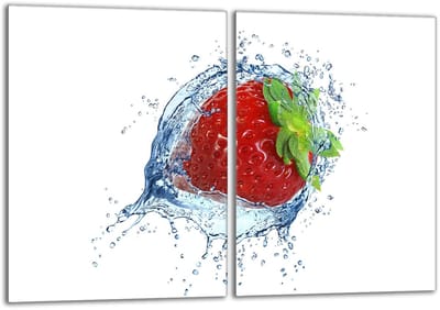 TMK ArtDeko - Serie - Glazen Beschermplaat - 2x 40x52 - Truskawka