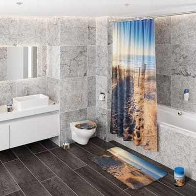 WC-bril - Toiletbril - Badkamer Decoratie - Verstelbare Scharnieren - 42-47 cm Lengte - Duinen Motief