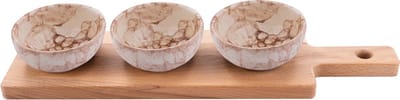Bowls and Dishes Espuma 3-Aardewerk Schaaltje | Kommetje | Tapasschaaltje | Klein Schaaltje | Servies Schaaltje | Woonaccessoiretjes 11cm Terra op plank 46 cm | cadeau tip!