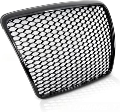 Grille - geschikt voor AUDI A6 C6 09-11 sedan/station - sport - glanzend zwart