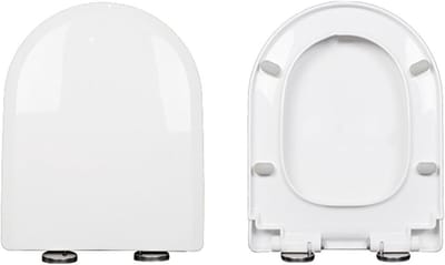 Toiletbril - WC Deksel - Badkamer Vernieuwing - 360° Verstelbaar Scharnier - 35x44cm - Wit
