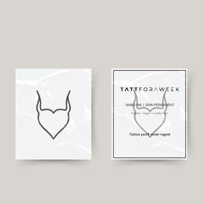 Tijdelijke tattoo duivelshart | Neptattoo volwassenen | Tijdelijke tattoo voor volwassenen | Temporary tattoo | Plaktattoos voor volwassenen | Neptattoos | Probeer zorgeloos een tattoo | tattforaweek