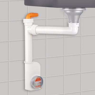 Ruimtebesparende Sifon met Inspectieopening en Toestelaansluiting voor Keuken en Badkamer