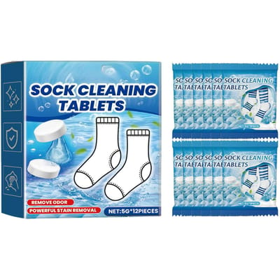 Comprimés nettoyants pour chaussettes, nettoyant pour chaussettes, comprimés pour le nettoyage des chaussettes, comprimés effervescents nettoyants pour chaussettes, à dissolution rapide, décontamination puissante