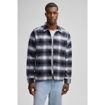 Overshirt Noel, donkerblauw/ecru