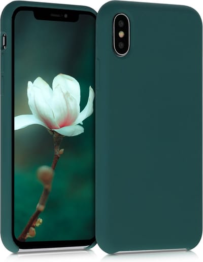 kwmobile telefoonhoesje geschikt voor Apple iPhone X - Hoesje met siliconen coating - Smartphone case in turqoise-groen