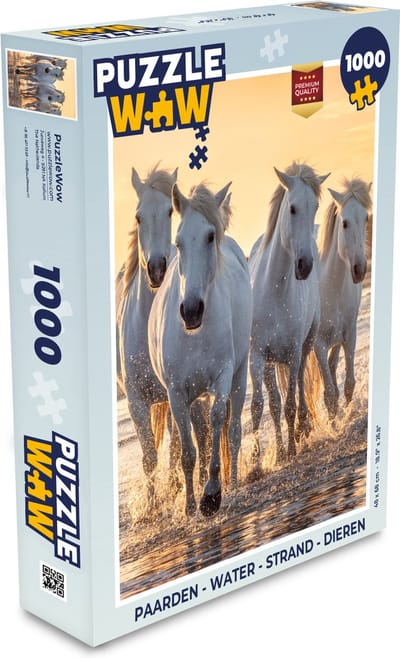 Puzzel Paarden - Water - Strand - Dieren - Legpuzzel - Puzzel 1000 stukjes volwassenen