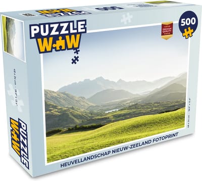 Puzzel Heuvellandschap Nieuw-Zeeland fotoprint - Legpuzzel - Puzzel 500 stukjes