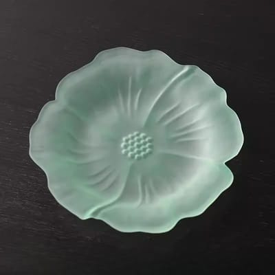 Theeblad van gekleurd glas, Creatief theeblad, Petalenblad, Snack-fruitbord, Japanse Kungfu-theeceremonie, Gedroogd fruitblad, Nieuw