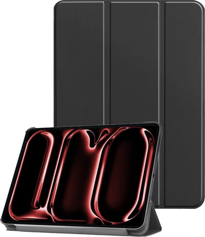 Hoes - Geschikt voor Apple iPad Pro (2024/2025) - 11 inch - Dun & Stevig - Trifold Bookcase - Hard Cover - Hardcover Book Case - Tablet Hoesje - Zwart