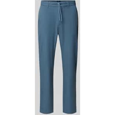 tapered fit stoffen broek met elastische band