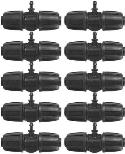 Allecto - Tuin connector - 10 stuks 16mm naar 4/7 - Duurzaam en weerbestendig - Tuinirrigatie - Gemakkelijk te installeren - Voor tuin en buitengeb...