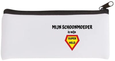 Akyol - mijn schoonmoeder is mijn superheld Etui - Schoonmoeder - super schoonmoeder - moeder cadeautjes - moederdag - verjaardag - geschenk - kado - 20 bij 9 cm