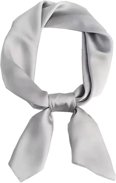 Vierkante sjaaltjes voor dames - karamelkleur - 70x70cm – Dames Mutsi / Haaraccessoire – Perfect voor feestdecoraties en accessoires - Lichtgrijs