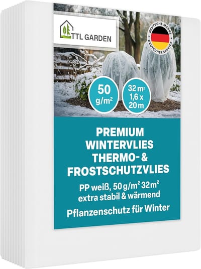 Winter Fleece - Plantenbescherming - Bescherming Tuinplanten - 50 g/m² Dikte - 1.6 x 20m - Wit