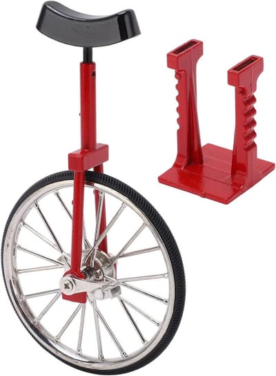 Eenwieler model - Mini fiets - Decoratief ornament - Gedetailleerd ontwerp - 18 cm lengte - Metaal