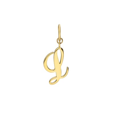 Lucardi Dames Stainless steel goldplated letterhanger voor dames - Hanger - Staal - Goudkleurig