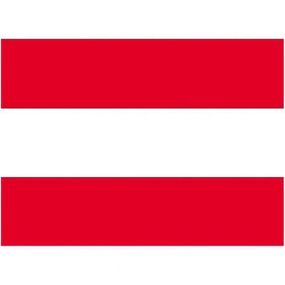 Vlag van Oostenrijk stickers - 7 x 10 cm - Landen - Oostenrijkse vlaggetjes - versiering - feestartikelen
