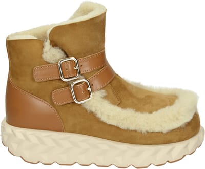 4ccccees - 4CS680003 JABARA MONTI - SnowbootsGevoerde laarzenDames laarzen - Kleur: Cognac - Maat: 37