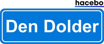 Hacebo - Plaatsnaam Sticker - 29x10 CM - Den Dolder sticker - Verkeersborden sticker - grappige cadeaus - Den Dolder
