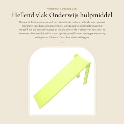 Dailygoods- Hellend Vlak - 2 Sets Basis - Duidelijke Schaal - 3 Hoogtes - Onderwijs - Geschikt voor Schoolexperimenten - Hellendvlakset