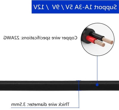 2 Stuks 0-24V 5m DC 5.5x2.1mm Male naar Female Verlengkabel voor CCTV Camera en LED Strip - Voedingskabel voor Beveiligingssystemen en Verlichting